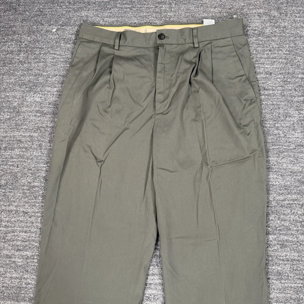 Banana Republic Smithfield Pants Men 32X32 Rapid Movement Chino Relaxed Pleated